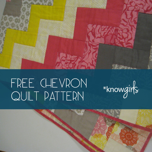 Free Chevron Quilt Pattern from *knowgirls
